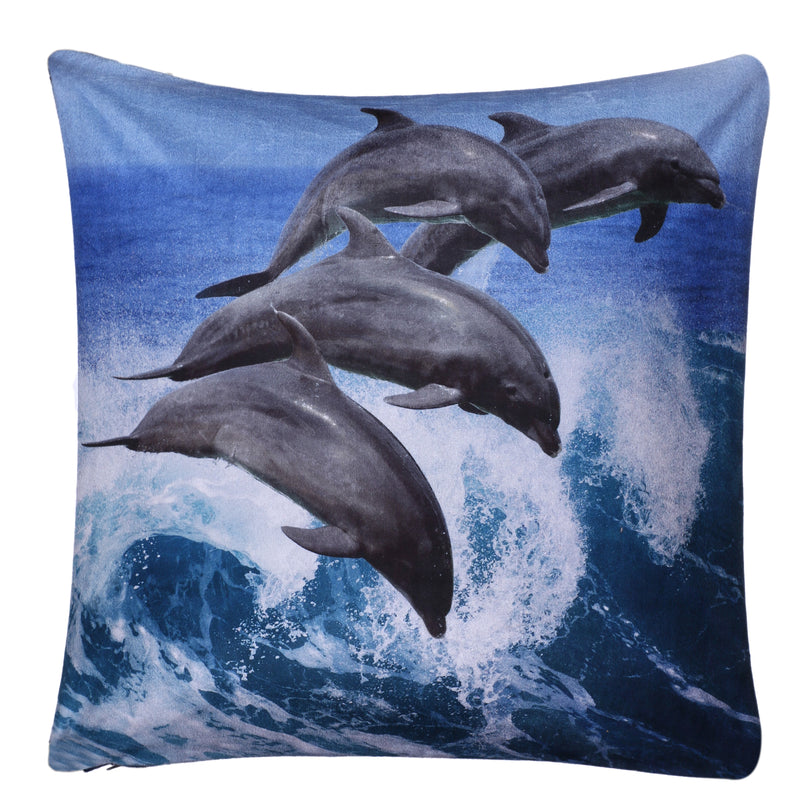 Dolphin Cushion Cover 1 Plush Velvet - Exclusive Deals Ltd - Exclusive Deals
