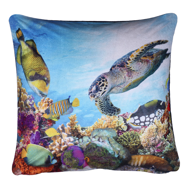 Tropical Sea Life Cushion Cover Plush Velvet - Exclusive Deals Ltd - Exclusive Deals