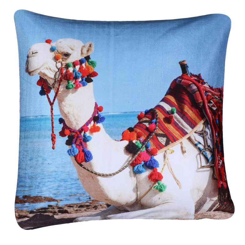 Camel Cushion Cover Plush Velvet - Exclusive Deals Ltd - Exclusive Deals