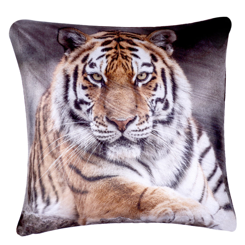 Tiger Cushion Cover Plush Velvet - Exclusive Deals Ltd - Exclusive Deals