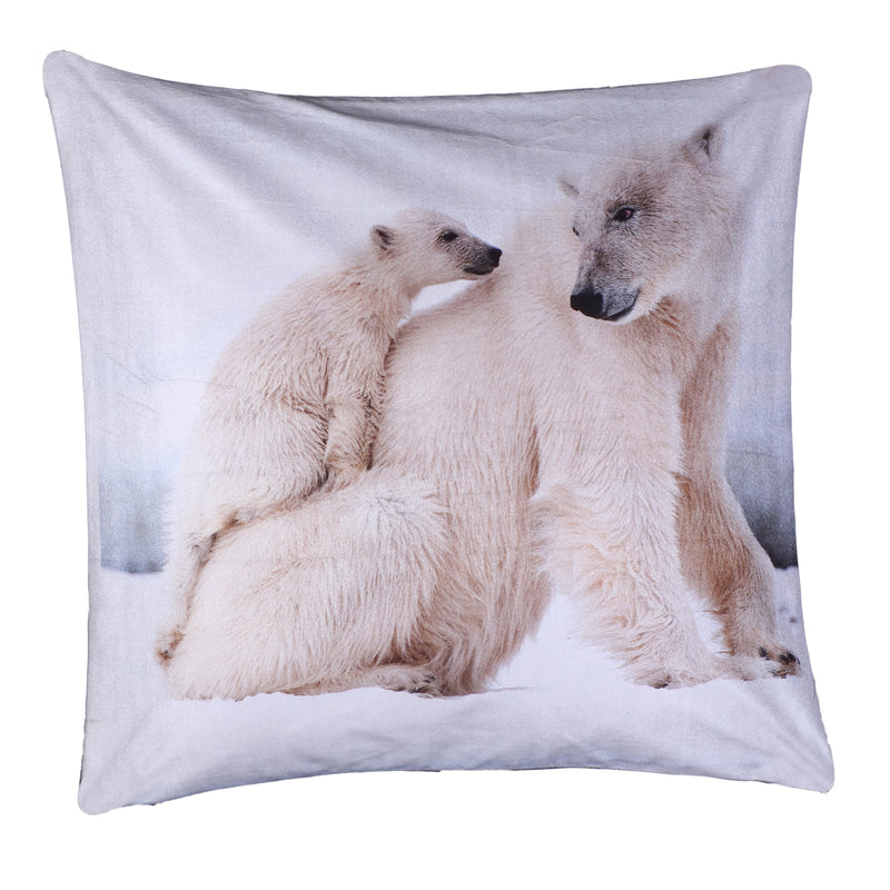 Polar Bear Cushion Cover 1 Plush Velvet - Exclusive Deals Ltd - Exclusive Deals