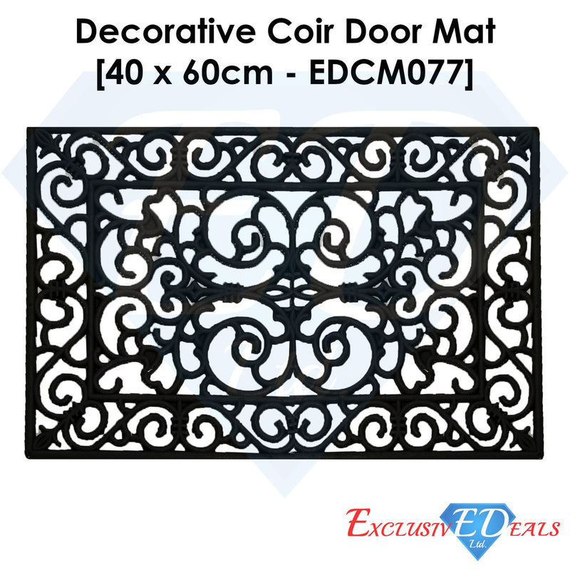 Rubber Grill Pattern 1 Coir Door Anti-Slip Household Mat 45 x 75cm - Exclusive Deals - Exclusive Deals
