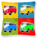 Camper Van Cushion Cover Pop Art - Exclusive Deals Ltd - Exclusive Deals