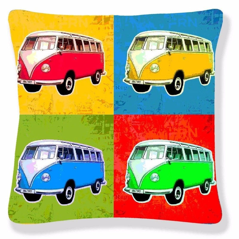 Camper Van Cushion Cover Pop Art - Exclusive Deals Ltd - Exclusive Deals