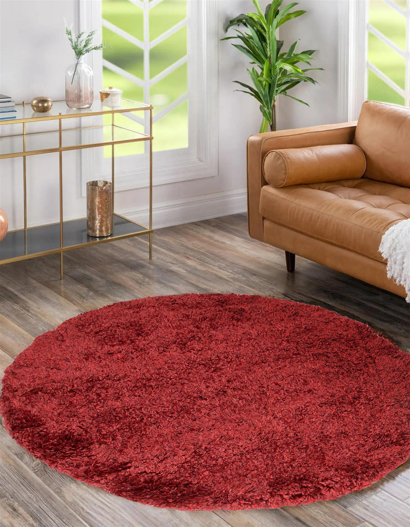 No-Shed Shaggy Rugs with Oeko-Tex Cerificate (safe for babies and pets) Maroon Red / 110cm (43'') - Exclusive Deals Ltd - Exclusive Deals