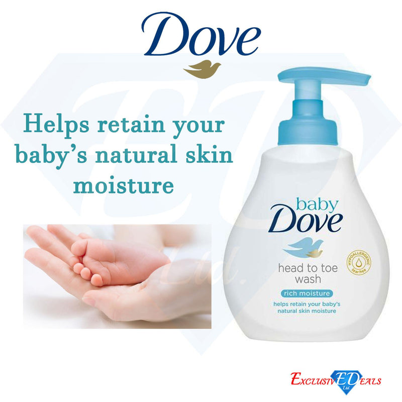Dove Baby Head to Toe Wash Moisture 200ml - Exclusive Deals Ltd - Exclusive Deals