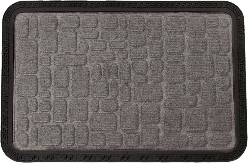 Door Mat Non-Slip Door Rug 40 x 60cm Stone Grey - Exclusive Deals Ltd - Exclusive Deals