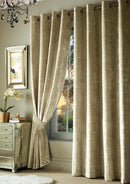 Crushed Velvet Eyelet Curtains Chapmagne / 90 x 90" - Exclusive Deals - Exclusive Deals