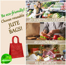 Mini Jute Bags Various Colours (H25xW24) - Exclusive Deals Ltd - Exclusive Deals