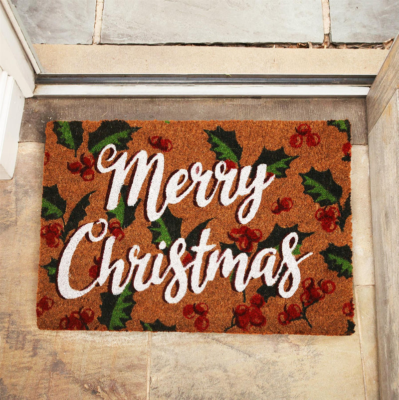 Merry Christmas02 Coir Door Anti-Slip Household Mat 40 x 60cm - Exclusive Deals - Exclusive Deals