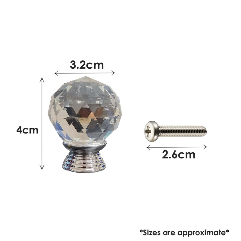 Glass Knob Ball for Door Cabinet x 6 - Exclusive Deals Ltd - Exclusive Deals