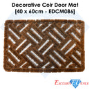 Natural Coir Door Wire Mats 40cm x 60cm Indoor & Outdoor Household Mat Pattern 1 - Exclusive Deals - Exclusive Deals