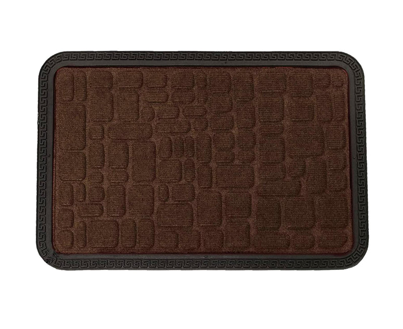 Door Mat Non-Slip Door Rug 40 x 60cm Stone Brown - Exclusive Deals Ltd - Exclusive Deals