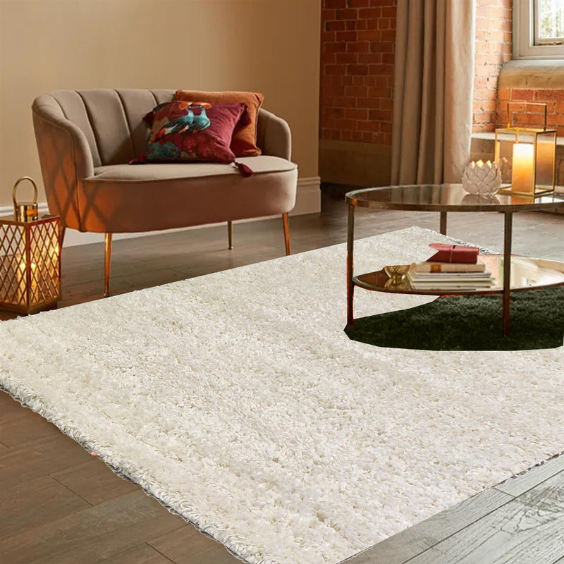 No-Shed Shaggy Rugs with Oeko-Tex Cerificate (safe for babies and pets) Cream / 40 x 60cm (16 x 23.5'') - Exclusive Deals Ltd - Exclusive Deals