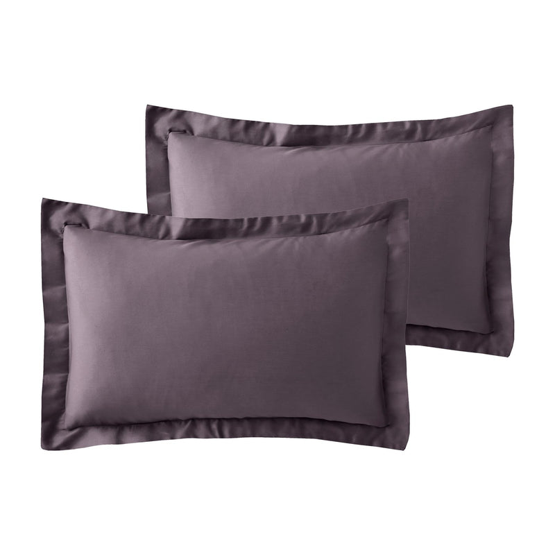 600 TC Cotton Rich (Plain Dyed Oxford Pillowcase, Plum) - Exclusive Deals Ltd - Exclusive Deals