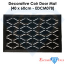 Rubber Grill Pattern 2 Coir Door Anti-Slip Household Mat 45 x 75cm - Exclusive Deals - Exclusive Deals