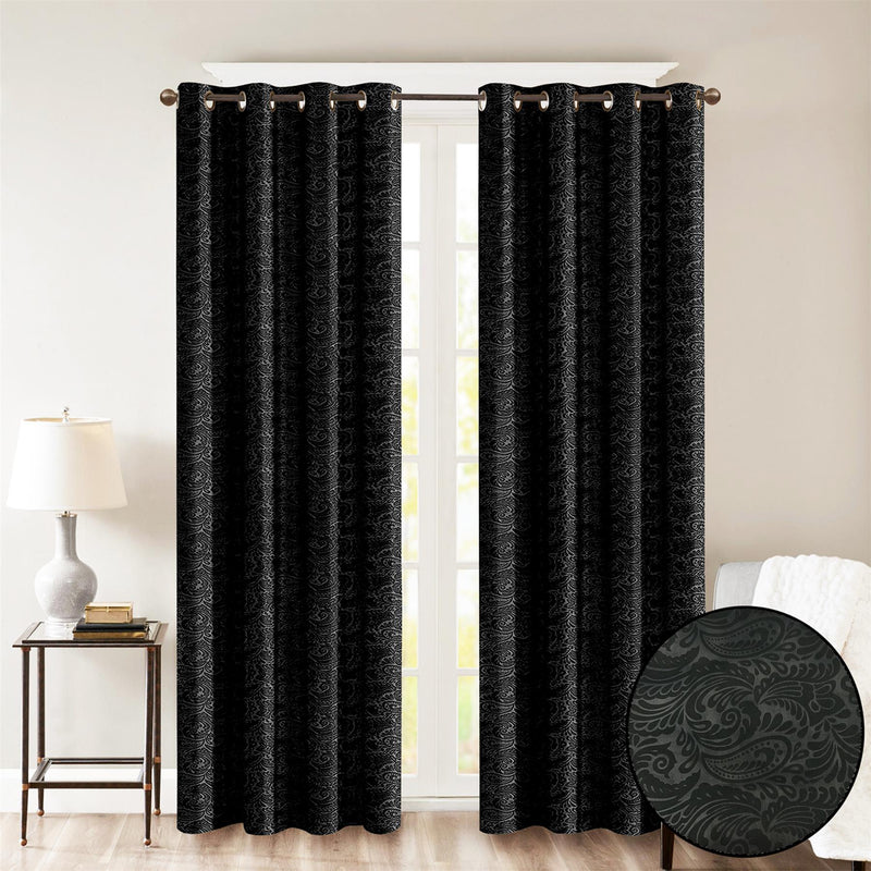 Embossed Eyelet Curtains Back / 46 x 54'' - Exclusive Deals - Exclusive Deals