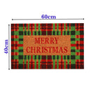 Checkered Christmas Coir Door Anti-Slip Household Mat 40 x 60cm - Exclusive Deals - Exclusive Deals