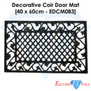 Rubber Grill Pattern 5 Semi Circle Coir Door Anti-Slip Household Mat 45 x 75cm - Exclusive Deals - Exclusive Deals
