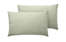 400 TC Sateen Check Housewife Pillowcase 45 x 75cm Green - Xquisite Home Furnishings - Exclusive Deals