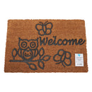 Rubber Embossed Owl Coir Door Anti-Slip Household Mat 40 x 60cm - Exclusive Deals Ltd - Exclusive Deals