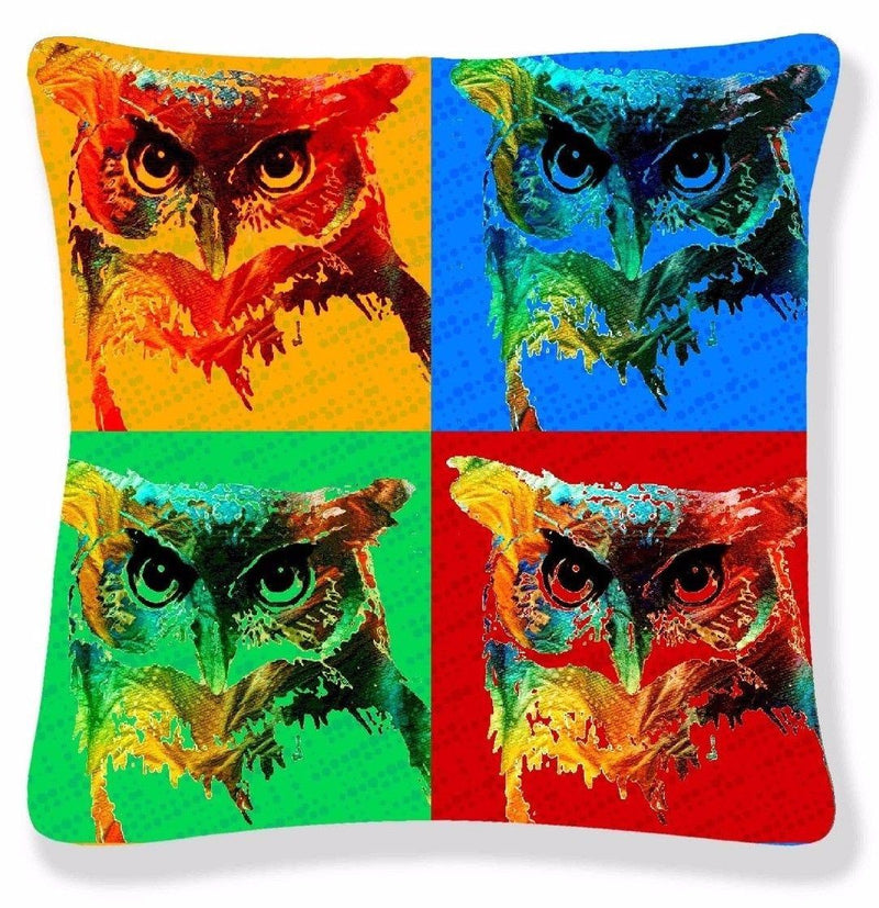 Owl Cushion Cover Pop Art - Exclusive Deals Ltd - Exclusive Deals