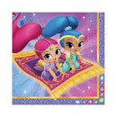 16 Shim & Shine Lunch Napkin 33cm - Shimmer & Shine - Exclusive Deals