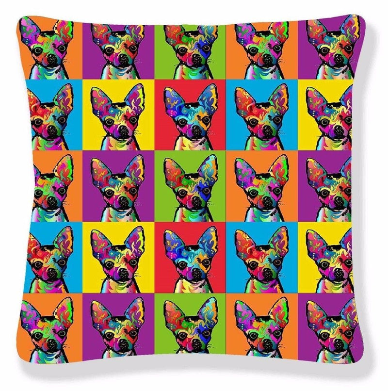 Chihuahua Cushion Cover Pop Art - Exclusive Deals Ltd - Exclusive Deals