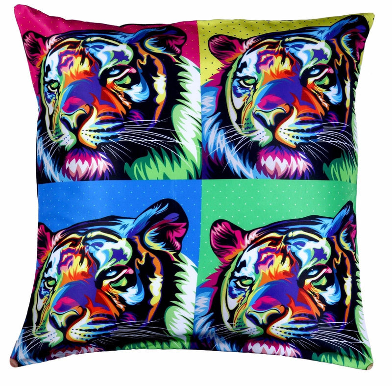Tiger Cushion Cover Pop Art - Exclusive Deals Ltd - Exclusive Deals