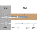 Shelf Bracket Support Screw 12mm Pin - Exclusive Deals - Exclusive Deals