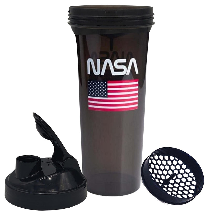 Smart Shake NASA Bottle Insignia Worm Logo Black - Exclusive Deals Ltd - Exclusive Deals
