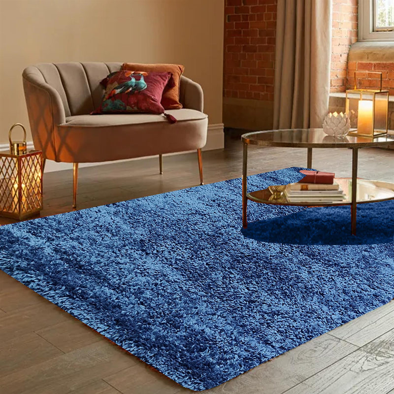 No-Shed Shaggy Rugs with Oeko-Tex Cerificate (safe for babies and pets) Navy Blue / 60 x 110cm (23.5 x 43'') - Exclusive Deals Ltd - Exclusive Deals