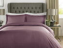 Luxury 400 TC Sateen Check Duvet Cover Bedding Set 100% Cotton High Quality Duvet Cover Set / Super King Size / Wine - Exclusive Deals Ltd - Exclusive Deals