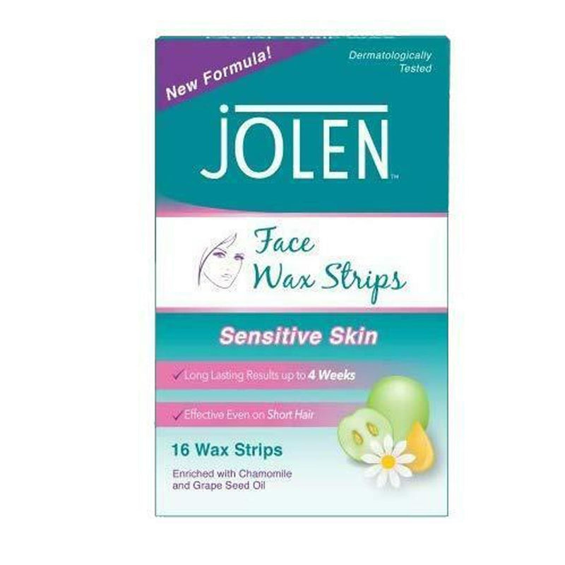 Jolen Wax Strips Hair Remover [16 Face Strips] - Exclusive Deals Ltd - Exclusive Deals