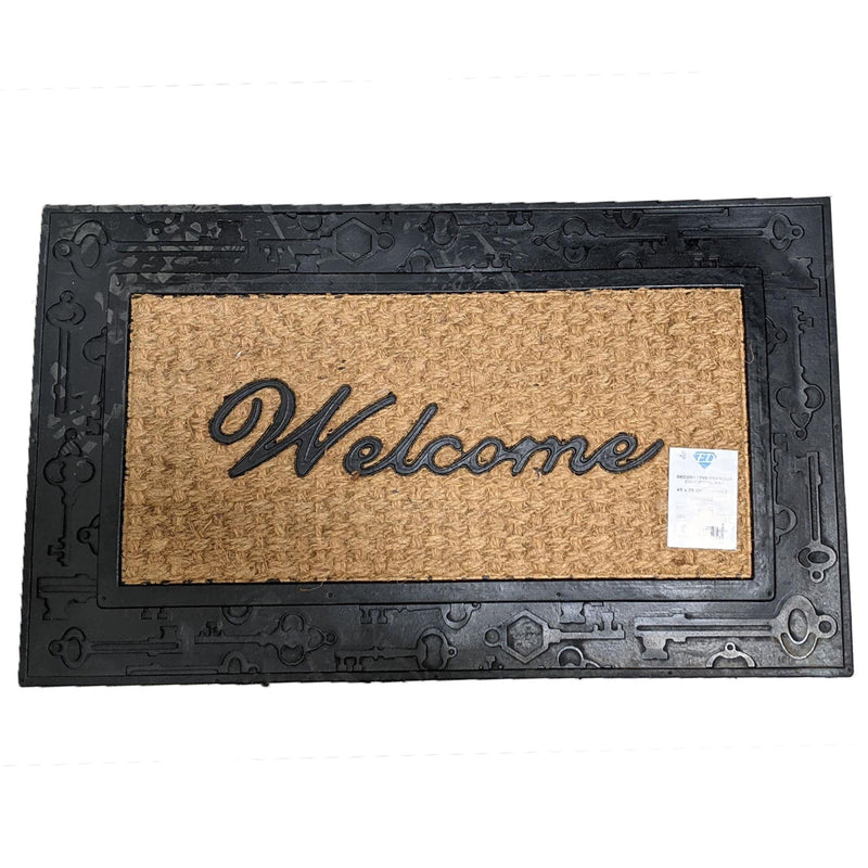 Welcome Keys Coir Door Anti-Slip Household Mat 45 x 75cm - Exclusive Deals Ltd - Exclusive Deals