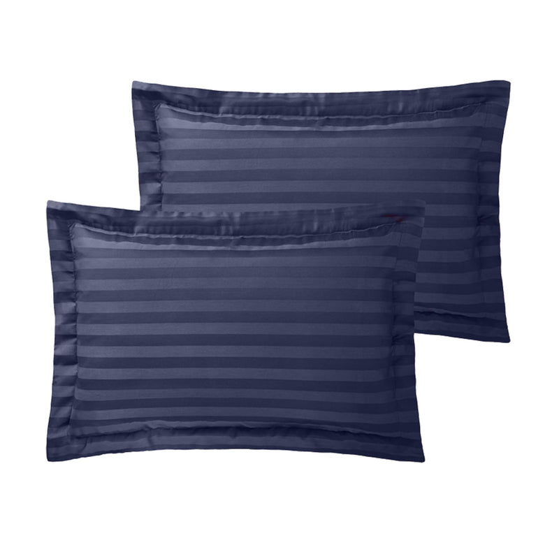 250TC Pillowcases Housewife/Oxford Pillowcases / Oxford / Navy Blue - Exclusive Deals Ltd - Exclusive Deals