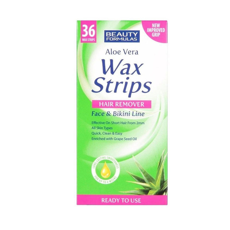 Beauty Formula Aloe Vera Wax Strips [36 Face & Bikini Strips] - Exclusive Deals Ltd - Exclusive Deals