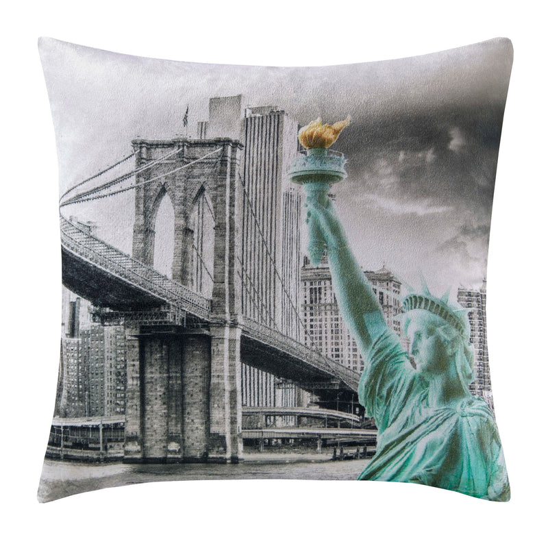 Statue of Liberty Cushion Cover Plush Velvet - Exclusive Deals Ltd - Exclusive Deals