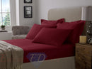 Flannelette Brushed Cotton Extra Deep Fitted Sheets Wine / Single - Exclusive Deals Ltd - Exclusive Deals